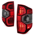 LED Tail Lights for Toyota Tundra (2014–2021) - Black Housing Red Lens Pair