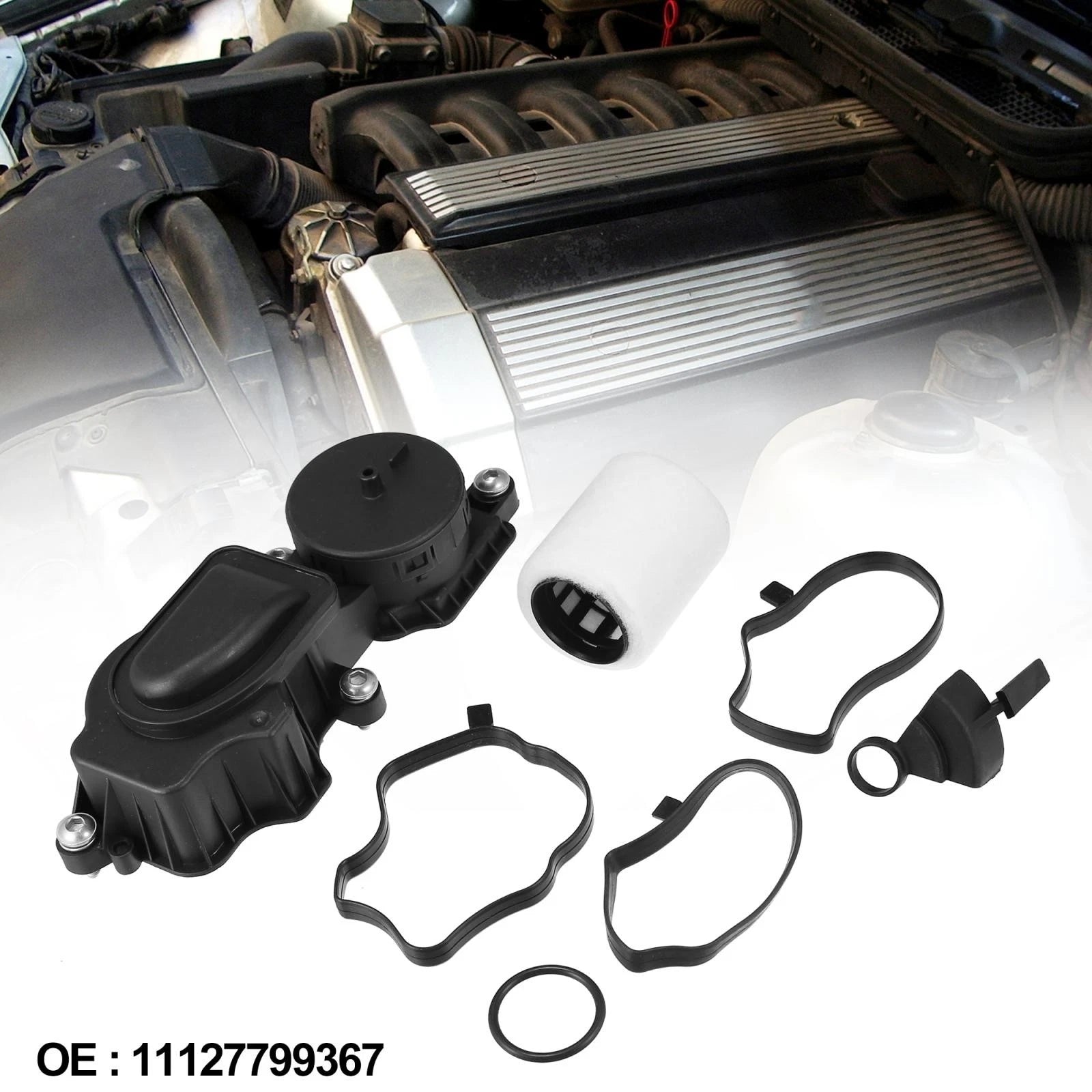 Crankcase Oil Water Separator Kit 11127799367 for BMW E46 E60 (1998–2013)
