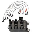 Ignition Coil & Spark Plug Wire Set 8mm for Ford Mazda OHV 3.0L V6 (1990–2000)