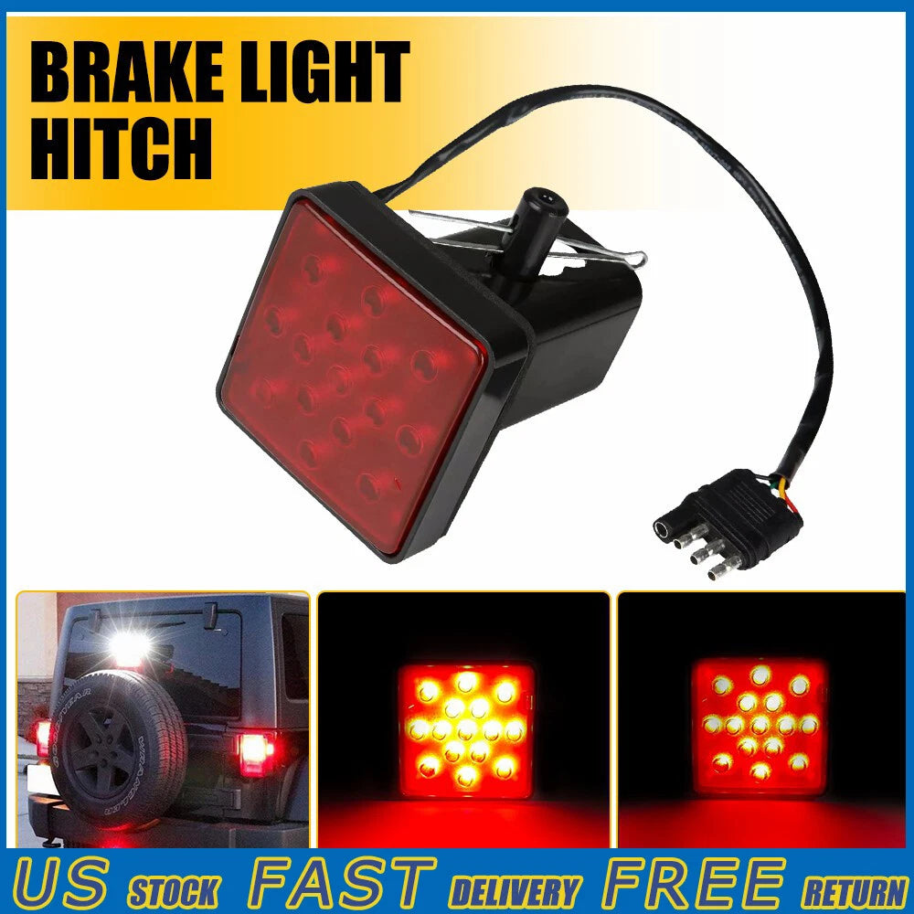 15-LED Brake Light Tail Cover for Truck RV (Fit Towing)