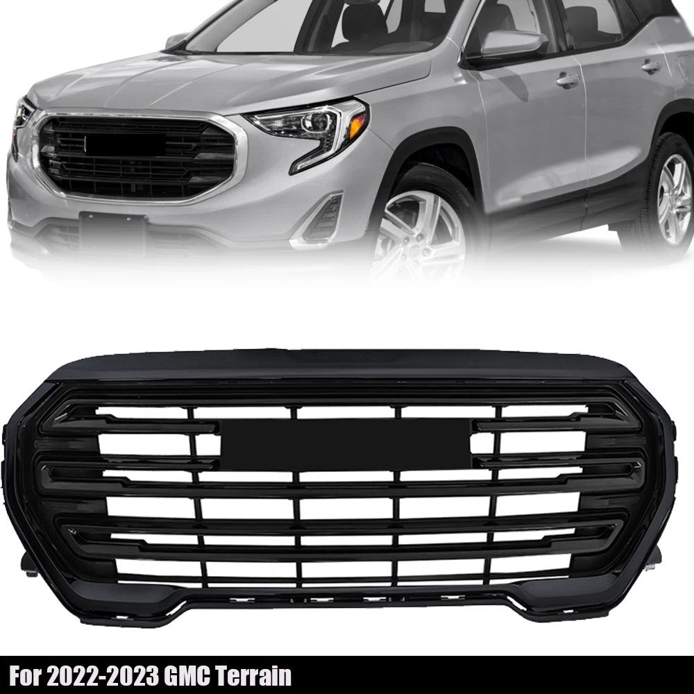 Gloss Black Front Bumper Upper Grille for GMC Terrain (2022–2023)