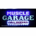 LED Lighted Sign for Muscle Garage (Shop Decor)