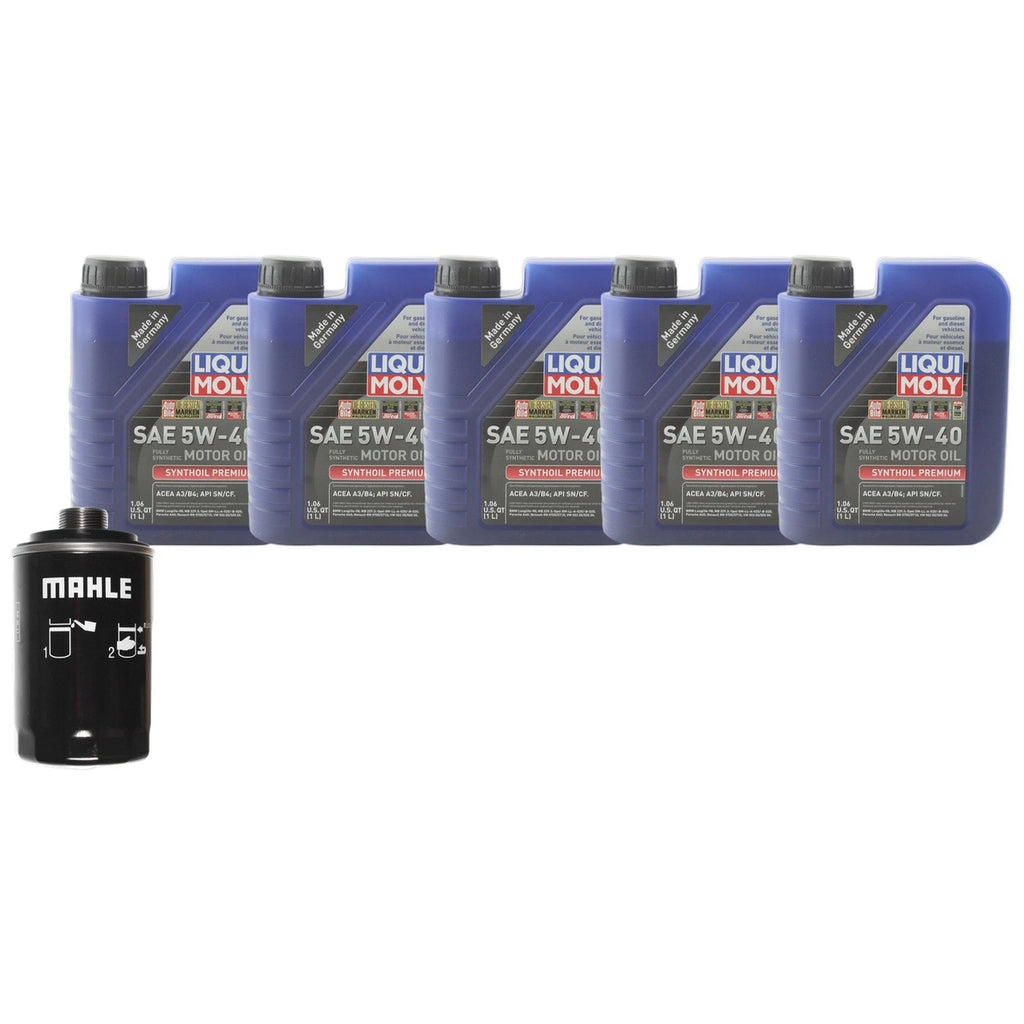 5L Liqui Moly Synthoil Premium 5W-40 Engine Oil Change Kit for A3 Eos (2006–2012)