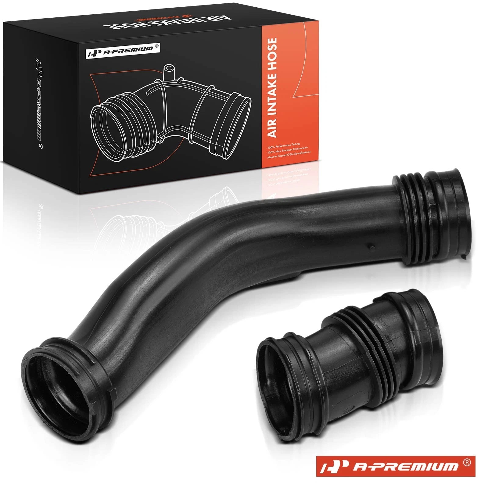 2X Upper Air Intake Hose Kit for BMW 740i 740Li X6 (2011–2012)