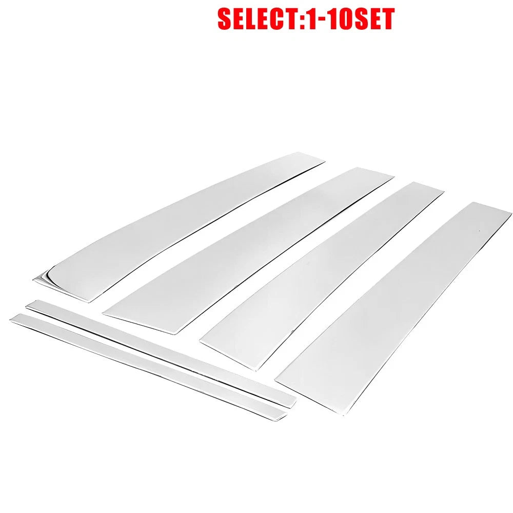 Set of 6 Chrome Pillar Post Cover Trim for Cadillac Deville DTS (2000–2011)