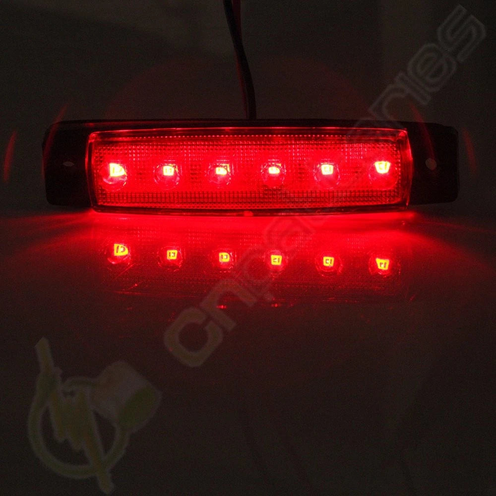 5 Red + 5 White Clearance Light Side Marker for Truck Trailer Bus Van