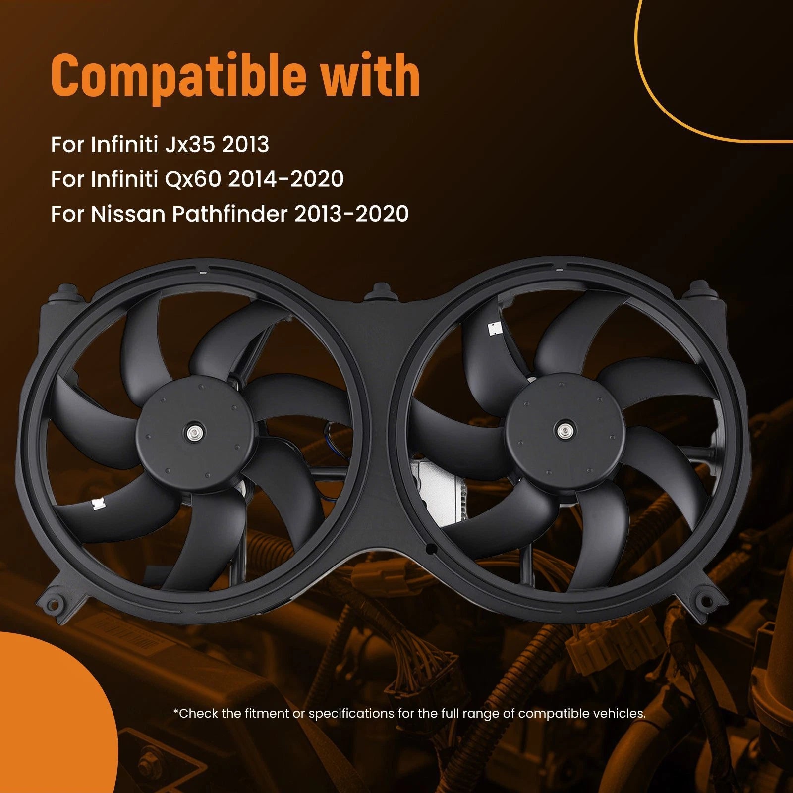 Dual Cooling Fan Assembly for Nissan Pathfinder (2013–2020)