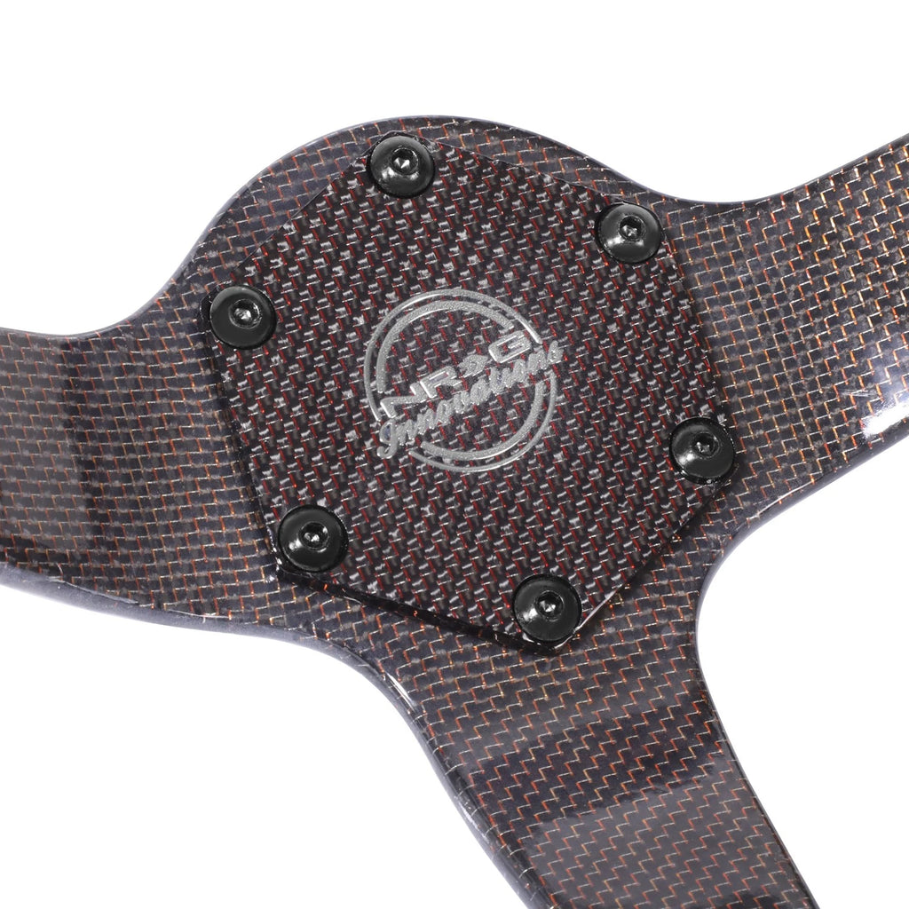 350mm 3" Dish Steering Wheel for NRG 3-Spoke (Glossy Carbon Fiber)