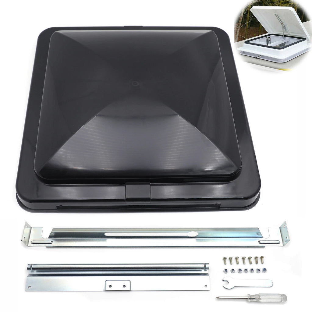 14" Black RV Camper Roof Vent Lid Replacement for Cargo Trailer Bus