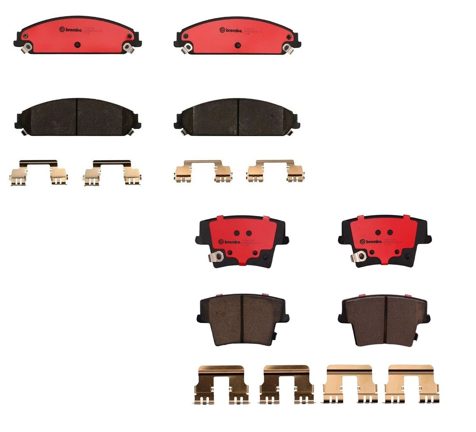 Brembo Front & Rear Ceramic Brake Pads Kit for Chrysler Dodge (Perf Package)