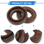 Set of 2 Oil Seal Rotary Shaft Seal FKM Rubber 19x35x7mm