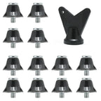 12pcs Soccer Boot Studs Aluminum Alloy 5mm Thread for Soccer Boots