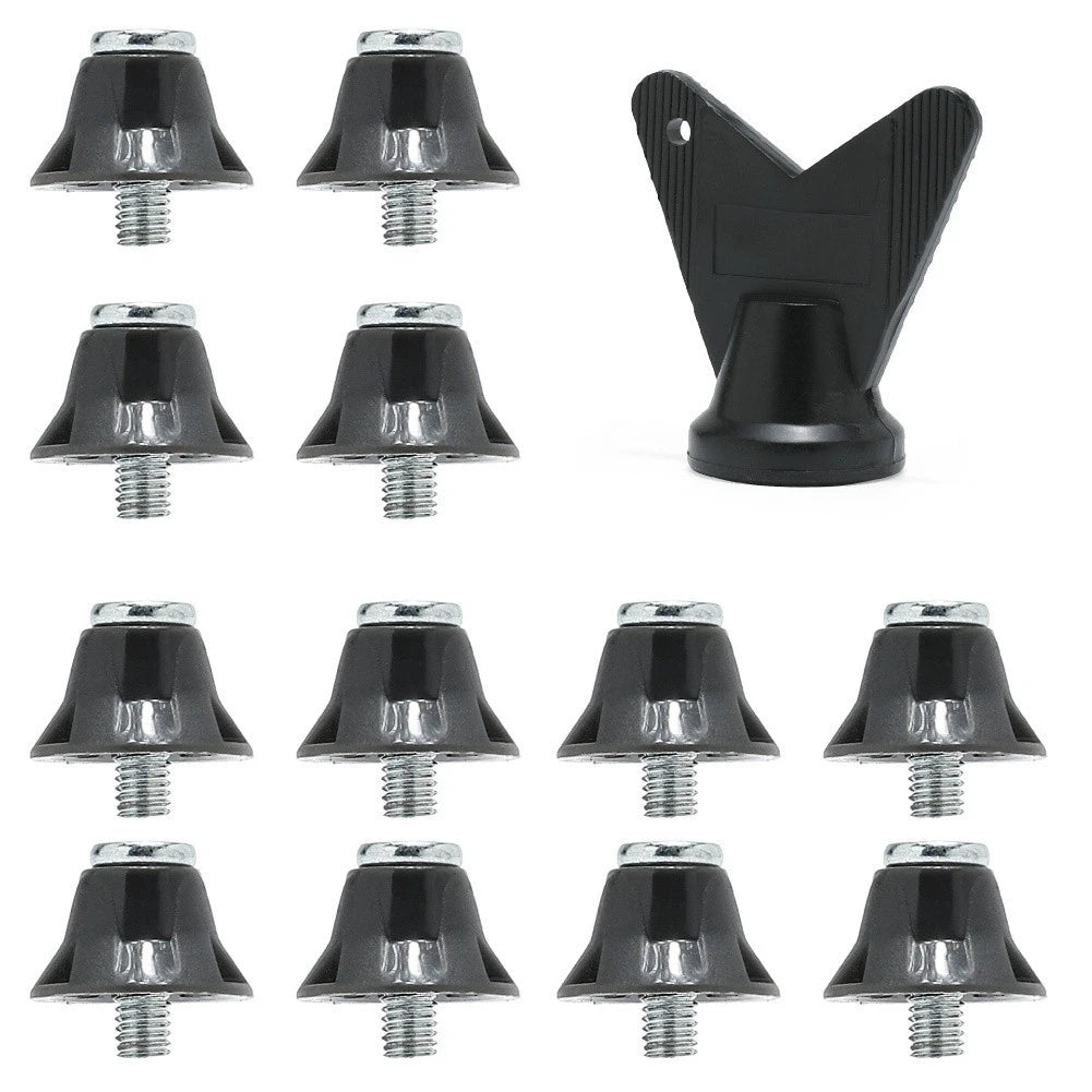 12pcs Soccer Boot Studs Aluminum Alloy 5mm Thread for Soccer Boots