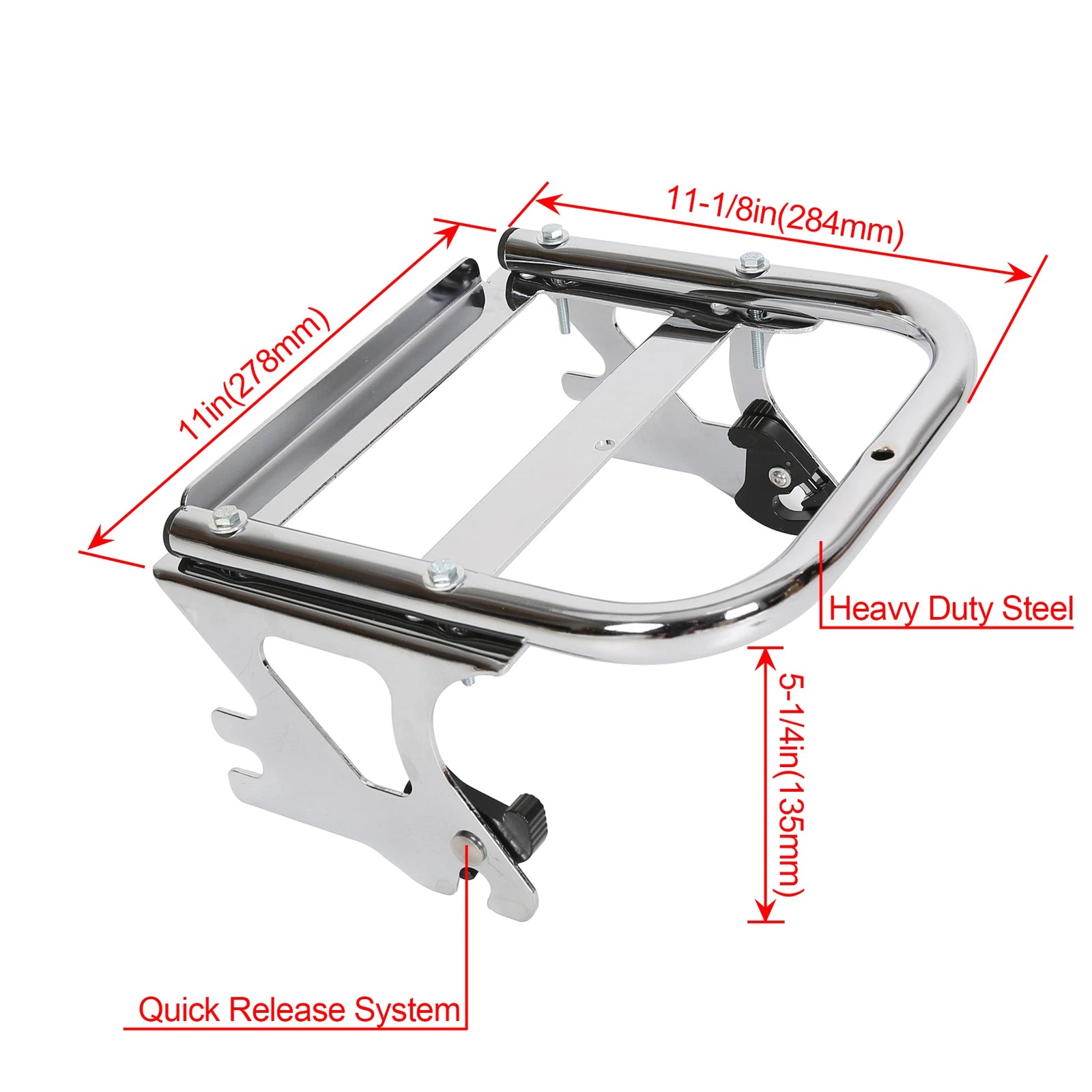 Luggage Trunk Backrest Mount Rack for Harley Touring Road Glide (1997–2008)