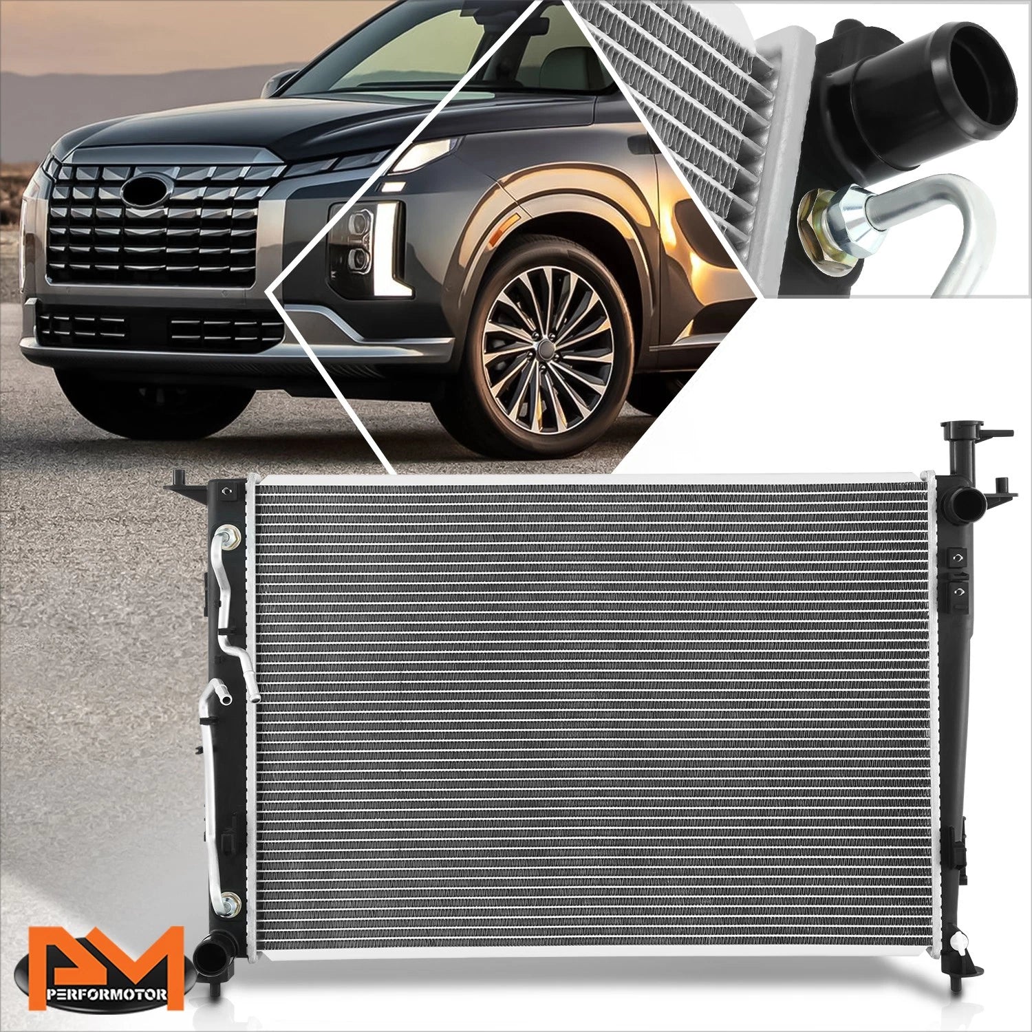 Aluminum Core Cooling Radiator for Hyundai Palisade (2020–2024) DPI-13857