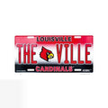 Louisville Cardinals Metal License Plate 6 x 12