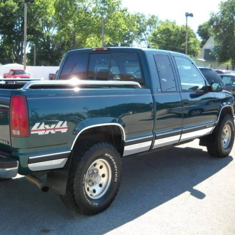 Short Bed Rocker Panel Trim 6.25"N/F for 1988-1998 Chevy/GMC C/K Pickup Ext. Cab