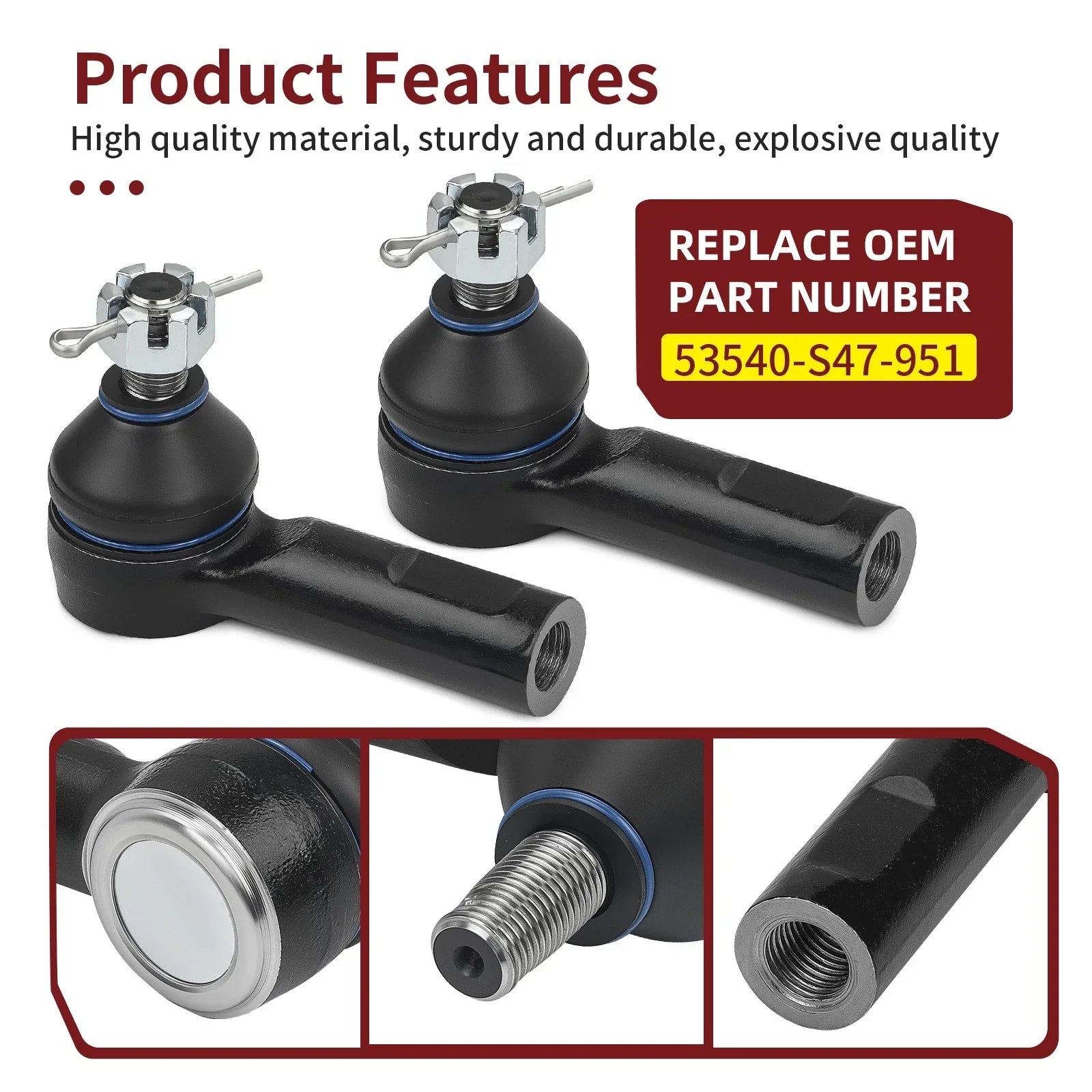 Tie Rod End Kit for Honda Pioneer 700-4 Deluxe SXS700M4 (2017-2024)