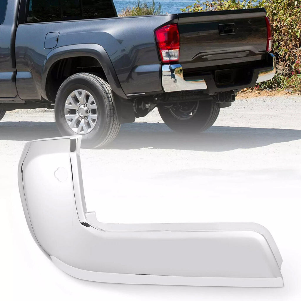 Bumper End Cap with Sensor Hole for Toyota Tacoma (2016–2023) Rear Left Chrome