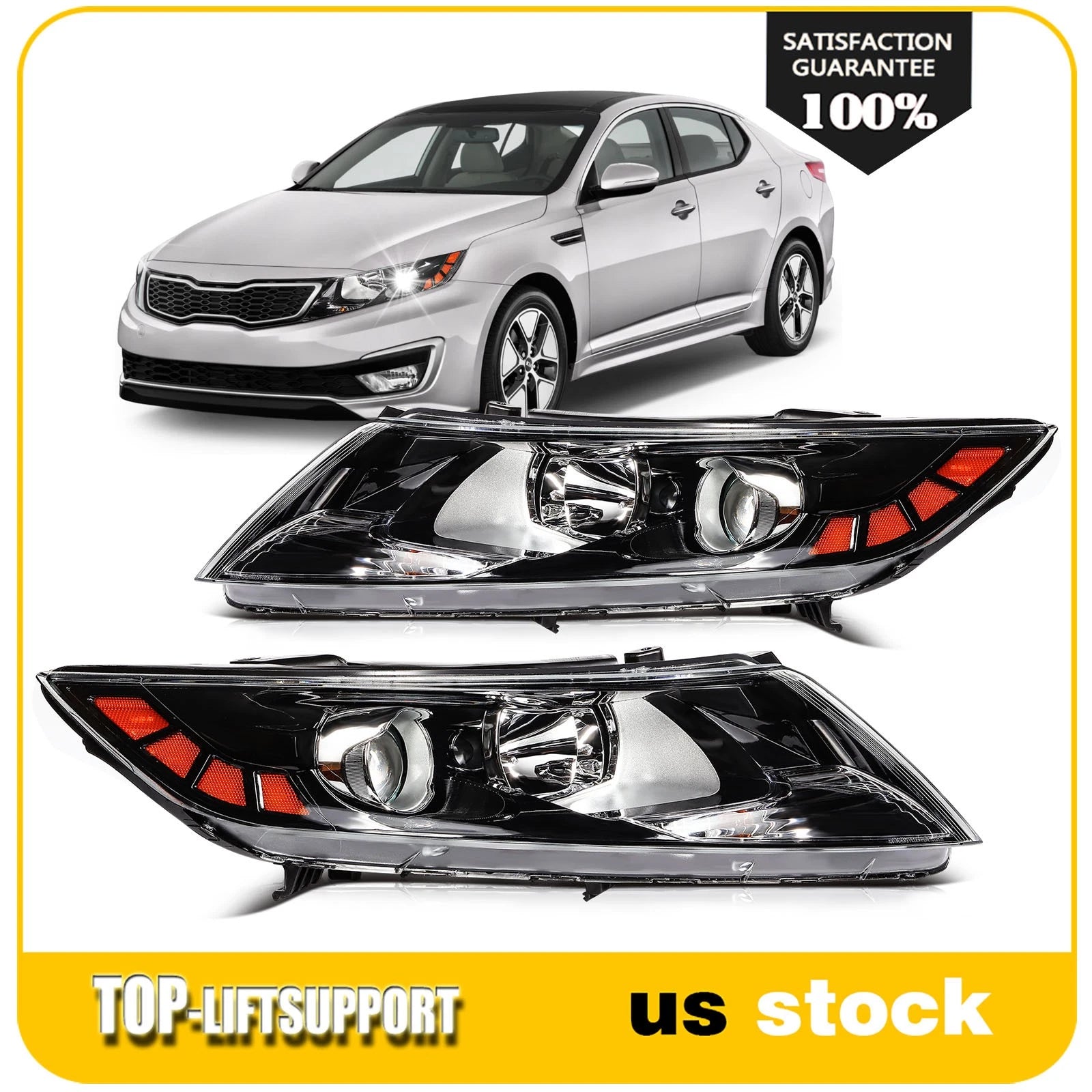Headlight Assembly for Kia Optima (2011–2013) Left & Right