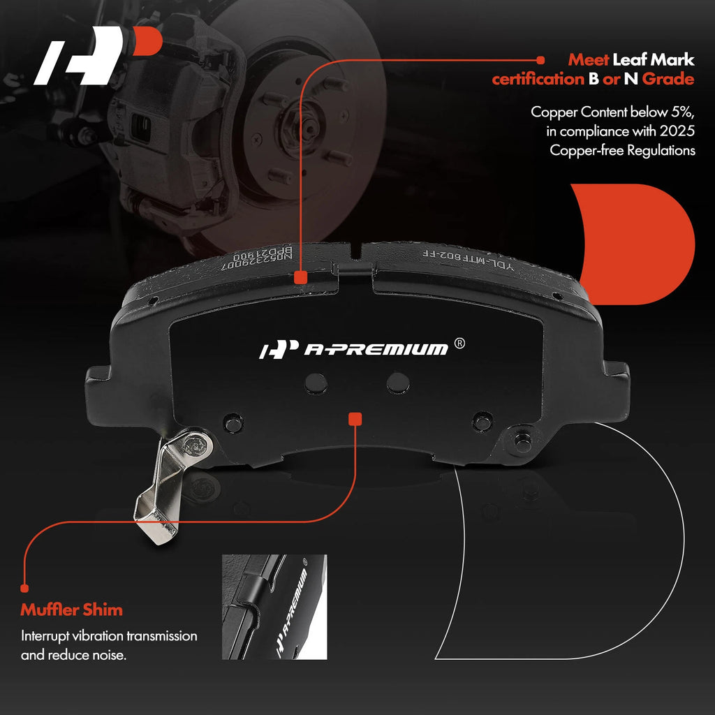 Front Drilled Brake Rotors & Ceramic Pads for Hyundai Accent Kia Rio (2006–2020)