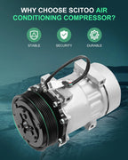 AC Compressor for Jeep Wrangler (1997–1998) & Dodge Dakota (1997–2002) 2.5L CO 4691C