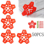 50pcs Tile Leveling System Spacers Clips 1mm to 3mm for DIY