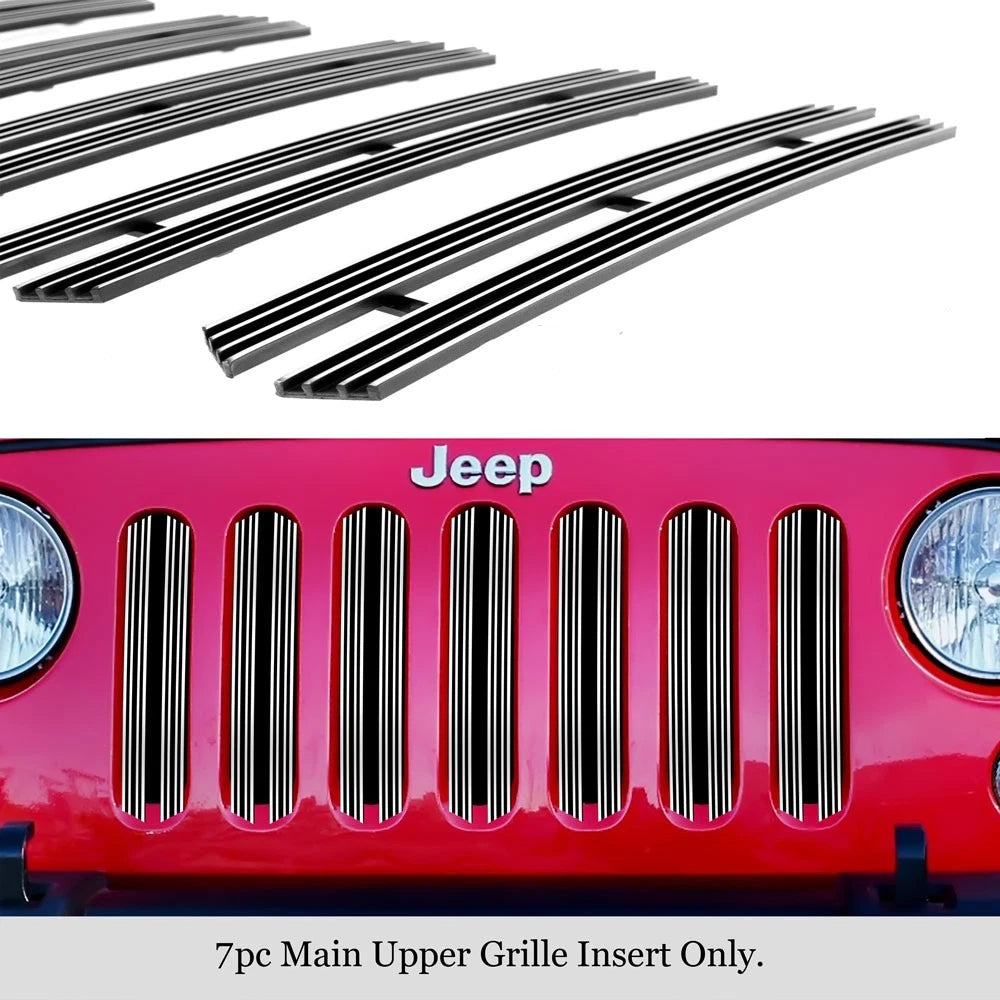 Chrome Billet Grille Insert for Jeep Wrangler JK (2007-2018)