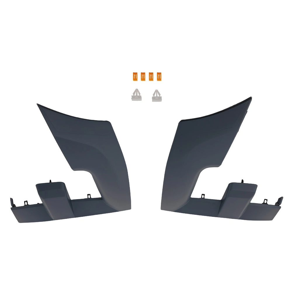 Pair of Headlight Bezel Molding Trim for Ford F150 (2015–2017) Gray