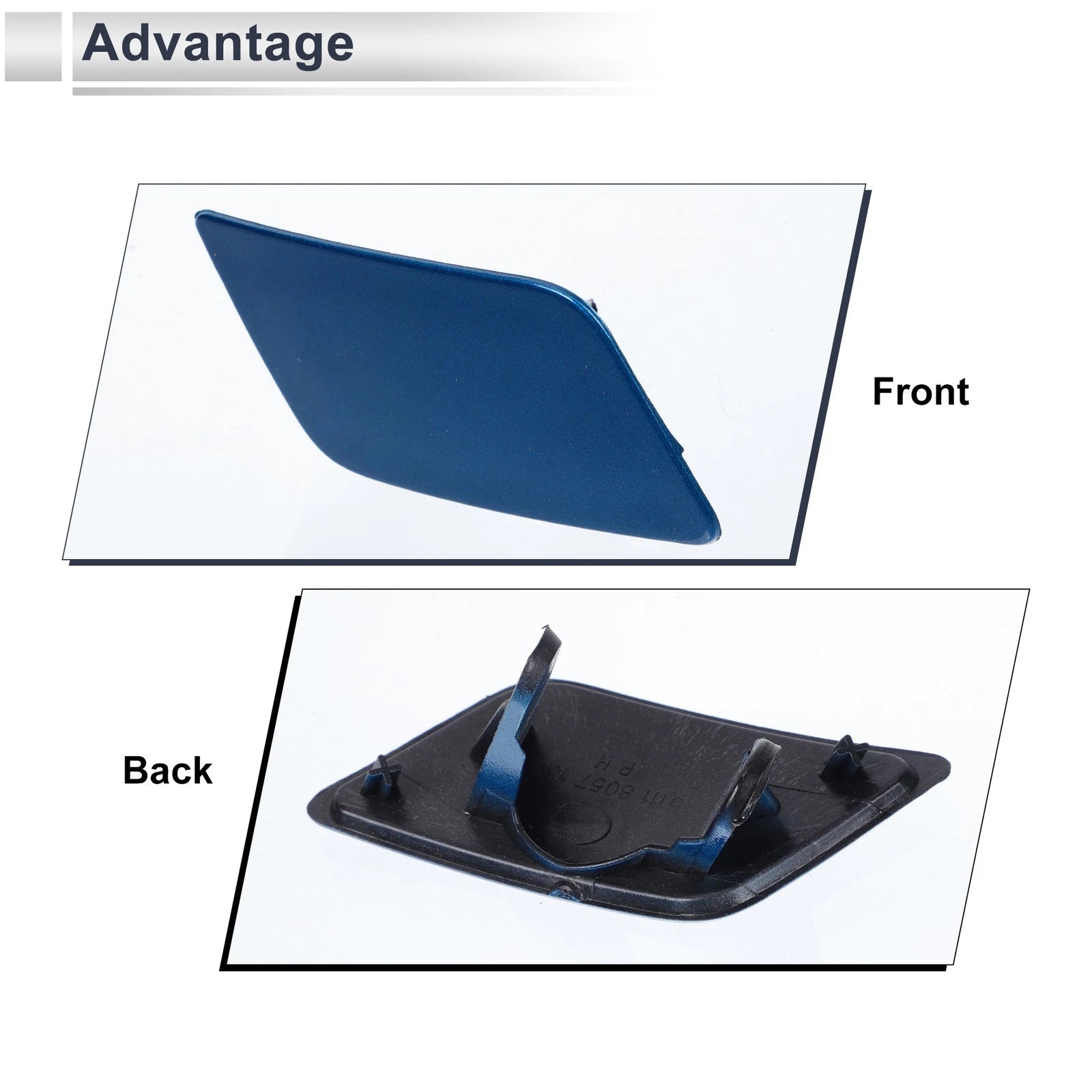 Bumper Headlight Washer Nozzle Cover Cap for BMW 335i GT (2011–2019) Blue