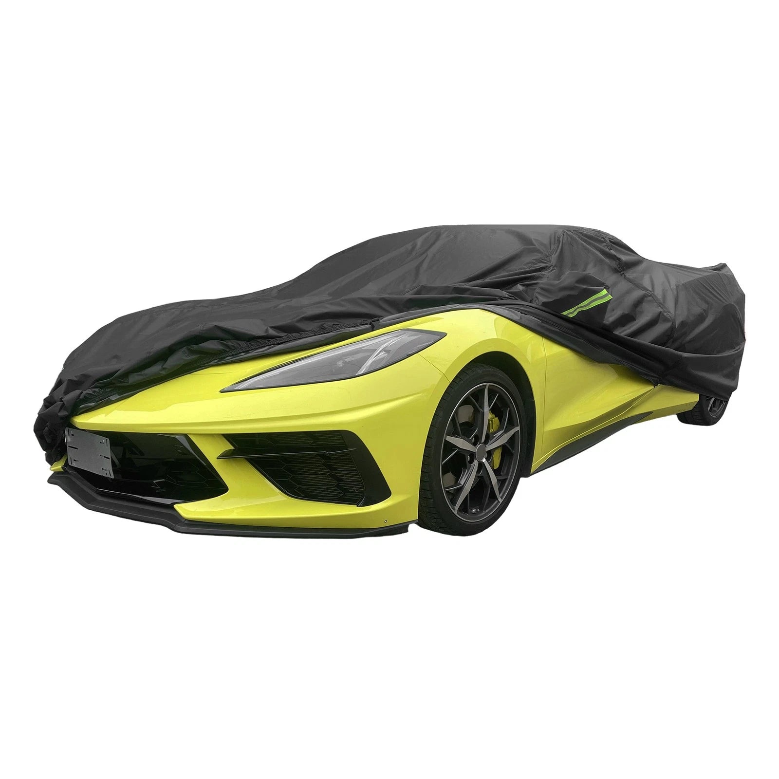 Waterproof Car Cover for Chevrolet Corvette C8 (2020–2022) with Zipper Black
