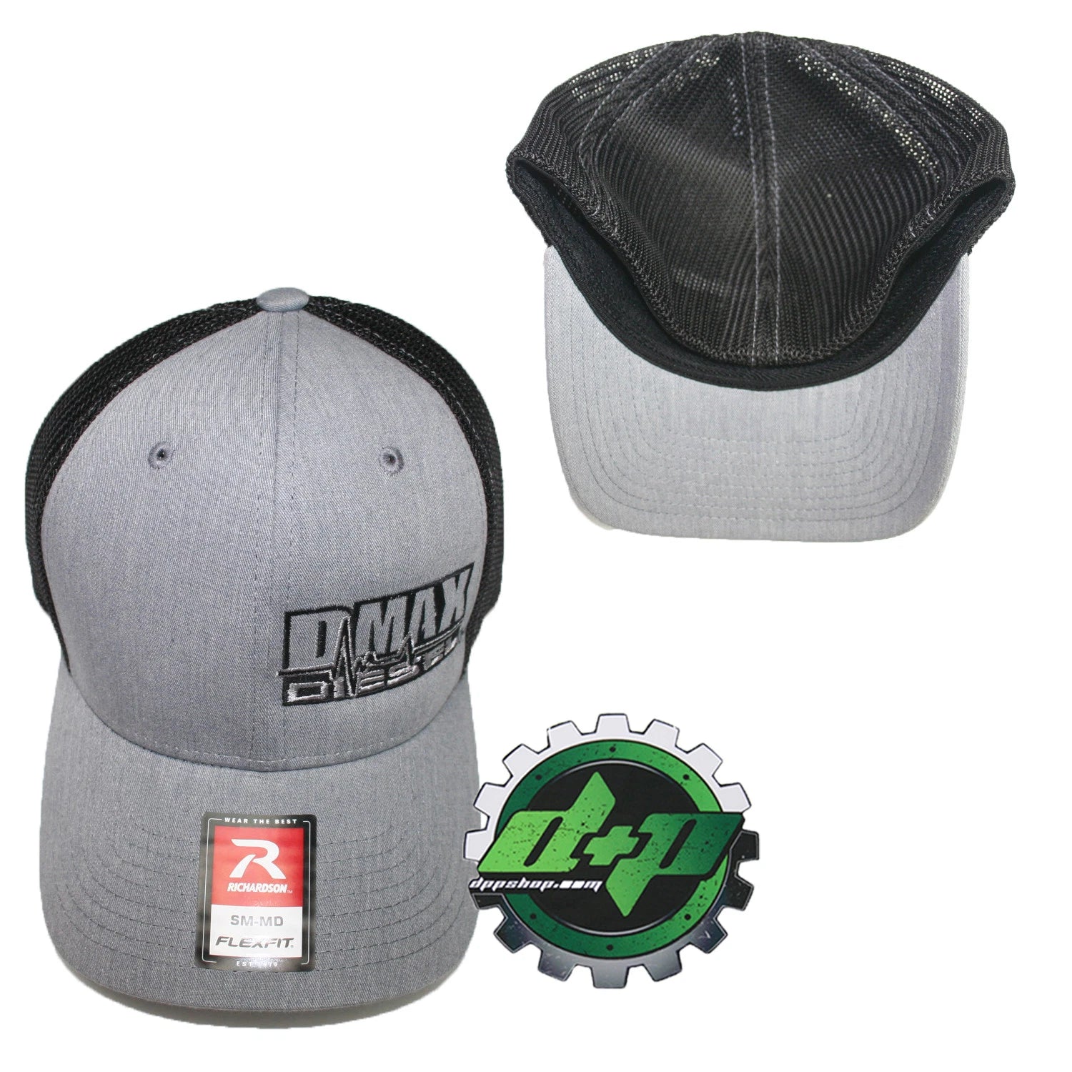 Dmax Duramax Truck Hat Richardson 110 Gray Denim Black Mesh S/M