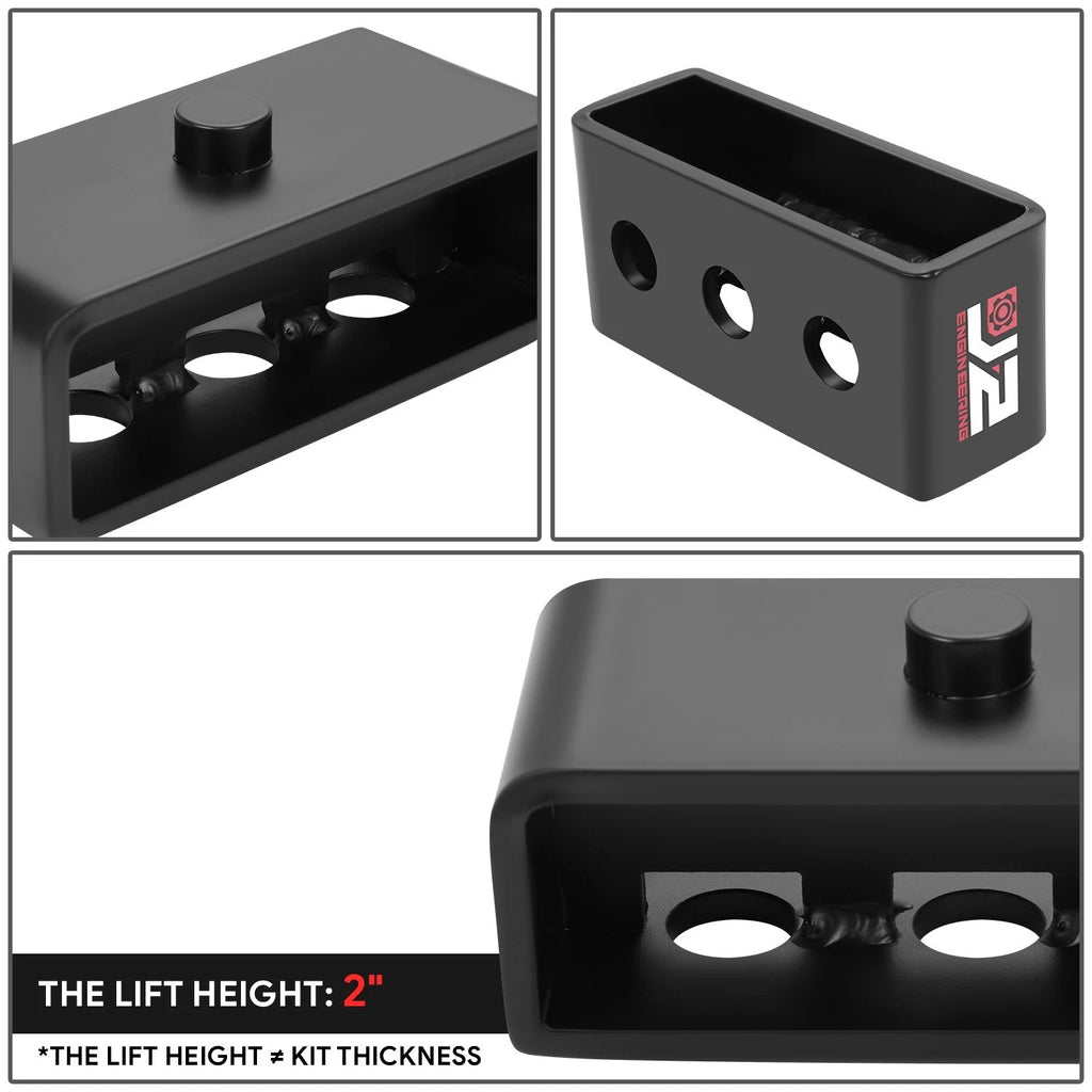 2 Leaf Spring Leveling Lift Blocks for Dodge Ram 1500 2500 3500 (2003–2013)