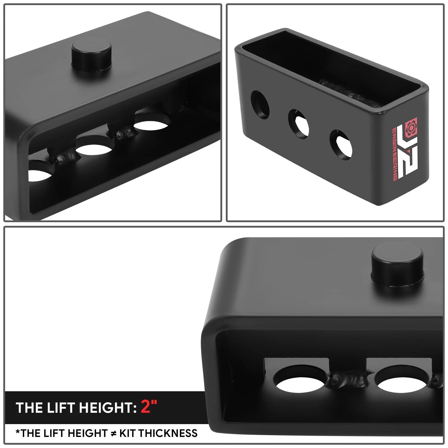 2 Leaf Spring Leveling Lift Blocks for Dodge Ram 1500 2500 3500 (2003–2013)