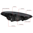 Left Driver Side Projector Headlight Assembly for Tucson (2019–2021)