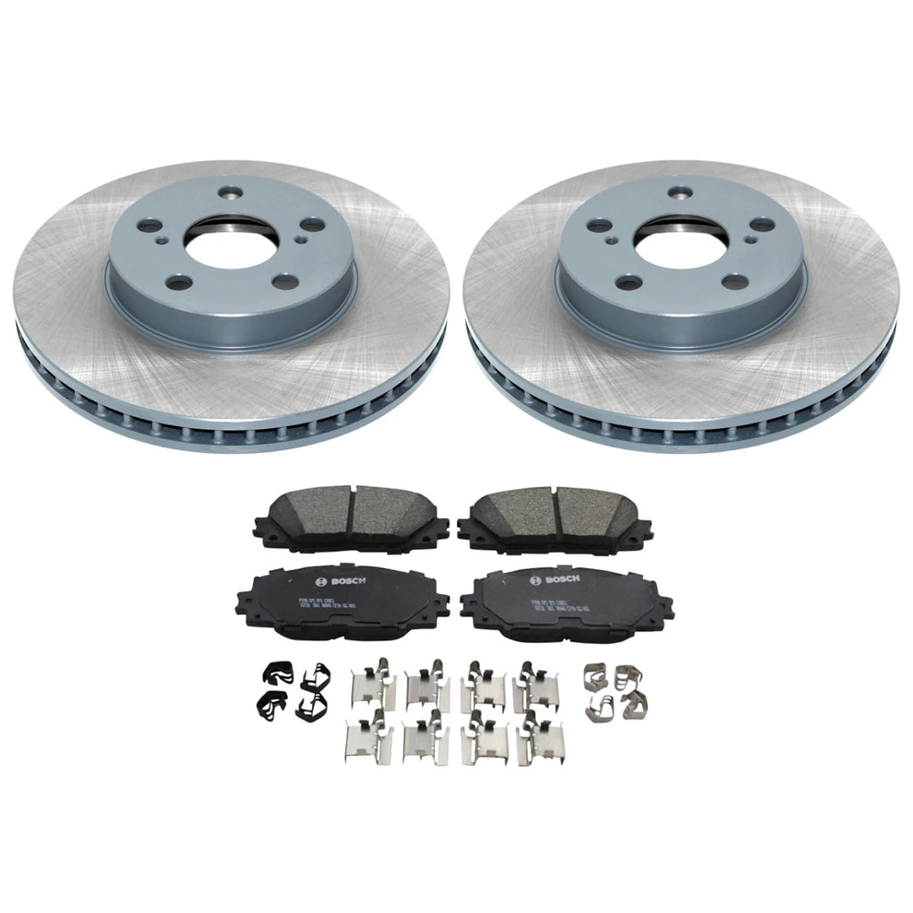 DuraGo Front Rotors & Bosch QuietCast Ceramic Brake Pads Kit for Prius (2001–2023)