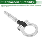 Tow Hook for Volkswagen MK7 (2014–2022) 11mm Aluminum Alloy 122mm Silver Tone