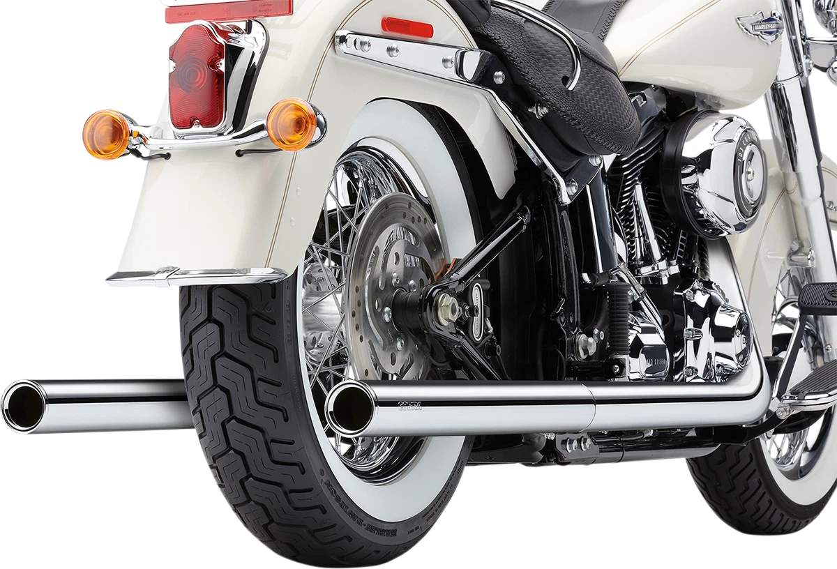 Cobra True Dual Billet Tip Exhaust for Harley Softail Fat Boy Slim (2012–2017)