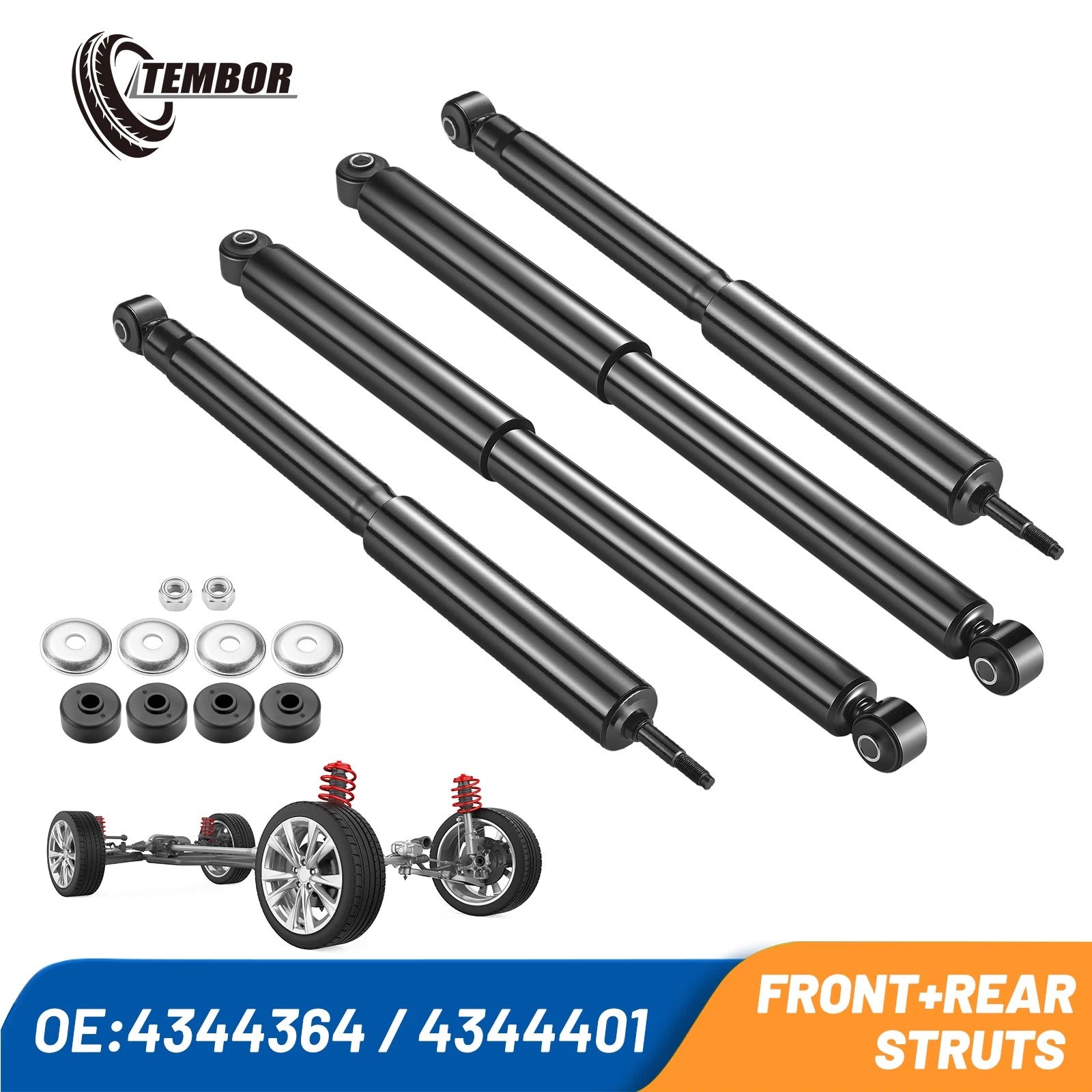 Front Rear Shocks Struts for Dodge Ram 2500 (2003–2010)