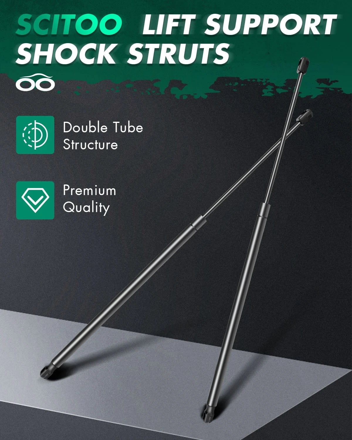 2X Liftgate Tailgate Hatch Lift Supports Struts for Jeep Commander (2006–2012)