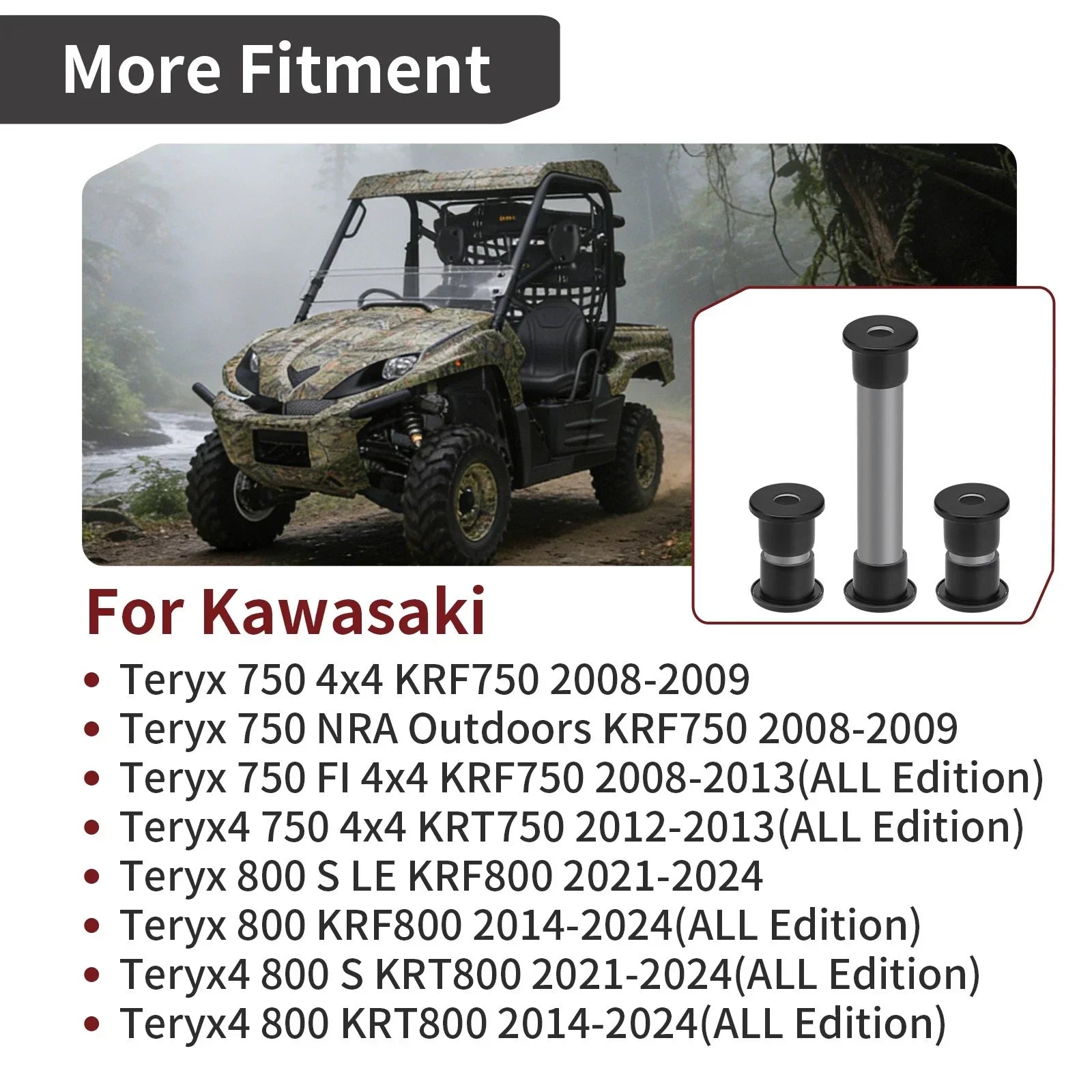 Front Upper + Lower A-Arm Bearing Bushing for Teryx4 800 S (KRF/KRT) (2013–2019)