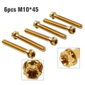 6X M10x45mm Titanium Torx Head Flange Bolts for Motorcycle Bike