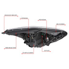 Left Driver Side Projector Headlight Assembly for Forte Sedan (2019–2021)