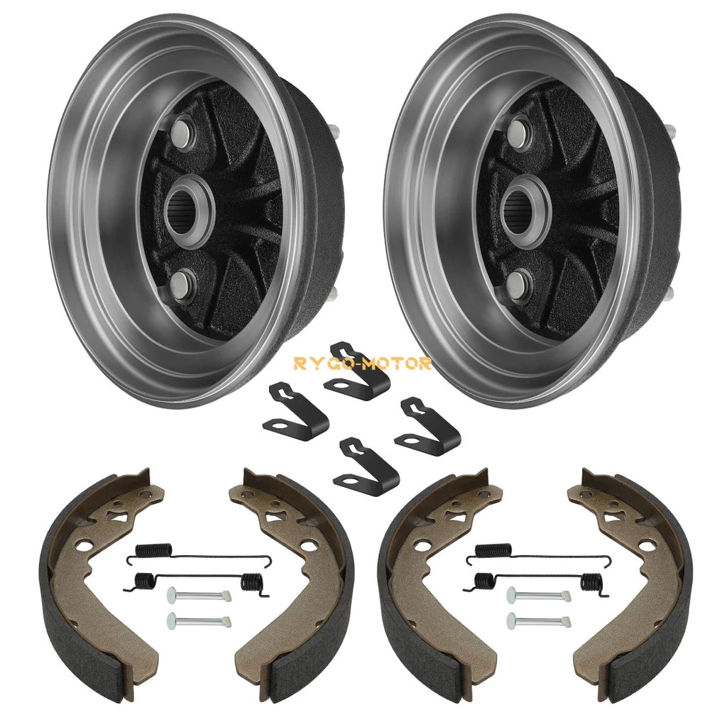 2X Front Brake Drum Kit W/Bolts & Shoes for Kawasaki Mule 600 610 SX (2016–2021)