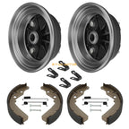 2X Front Brake Drum Kit W/Bolts & Shoes for Kawasaki Mule 600 610 SX (2016–2021)