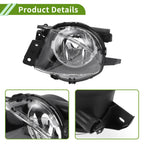 1 Pc Left Fog Light Grill for BMW 330i (2006–2008) No. 63176948373 Clear