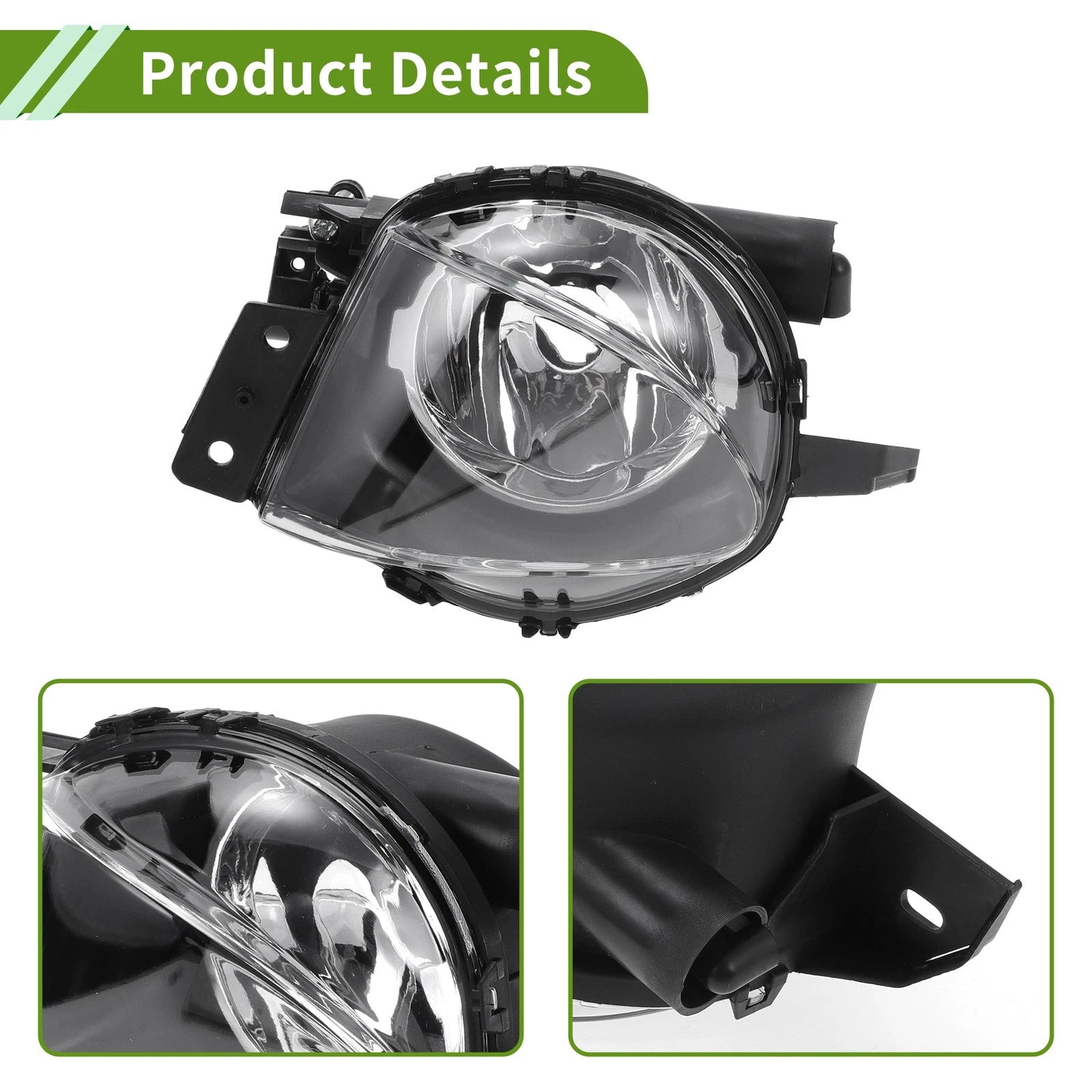 1 Pc Left Fog Light Grill for BMW 330i (2006–2008) No. 63176948373 Clear