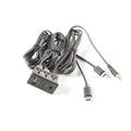 USB Type-C AUX RCA Audio Input Socket Panel Extension Cable Adapter Black
