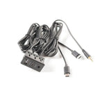USB Type-C AUX RCA Audio Input Socket Panel Extension Cable Adapter Black