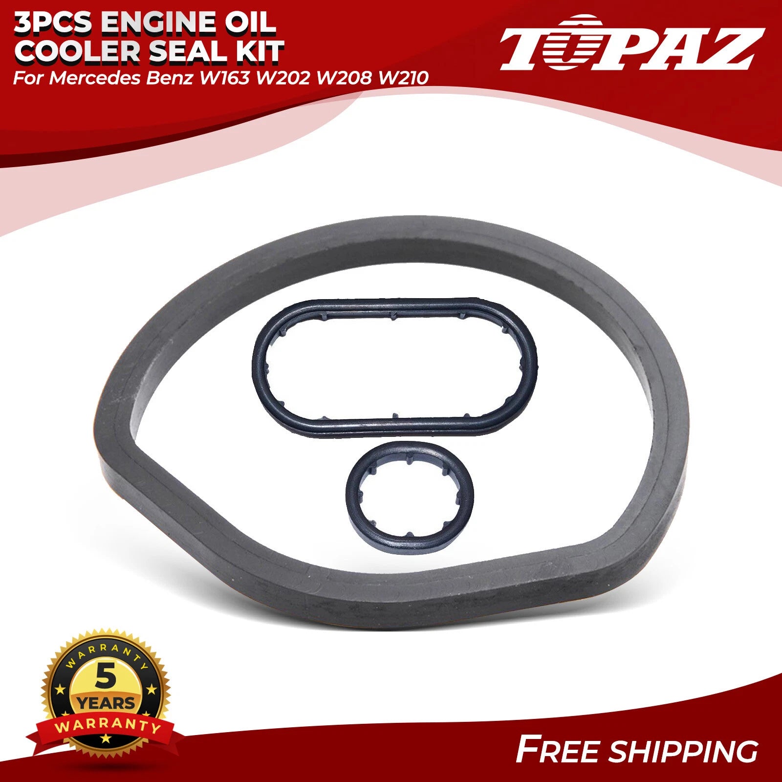 3X Engine Oil Cooler Seal Kit for Mercedes Benz W163 W202 W208 W210